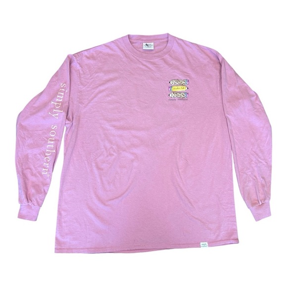 Simply Southern ‘Teach Love Inspire’ Teacher Long Sleeve T-Shirt Women’s Size XL - Picture 4 of 11